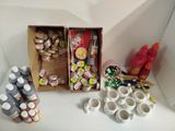 a box full of assorted items sitting on a table