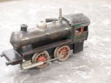 a toy train sitting on a table on a table