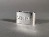 sterling silver ring with the word ' s name engraved on it