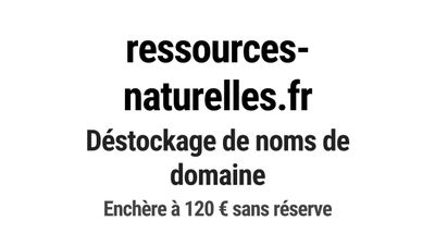 Nom de domaine ressources-naturelles.