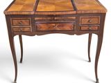 an image of a desk with drawers and drawers on it