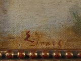 an image of a close up of a painting on a wall