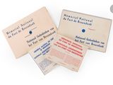 three booklets of various types of medical materials on a white surface