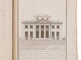 an open book with a drawing of a building on it
