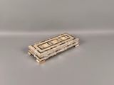 an image of a small wooden box sitting on top of a table