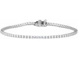 Bracelet tennis en or blanc 14 carats serti de diamants