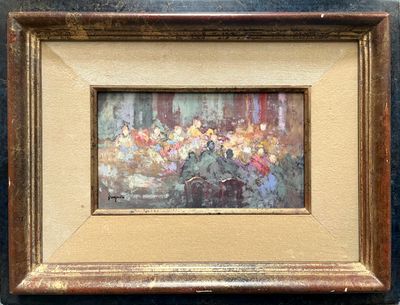 an image of a painting of a group of people in a garden
