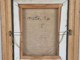 an old picture frame with a message written on it