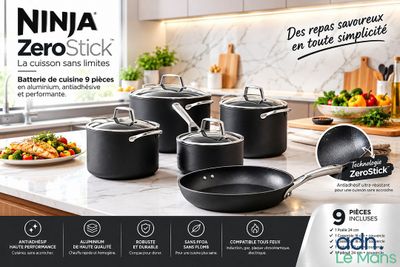 une photo d'un plan de travail de cuisine sur lequel sont posés des casseroles et des poêles