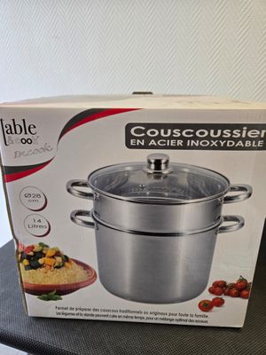 Lot  1 couscoussier 14 litres 28 de diamètre - Photo 1