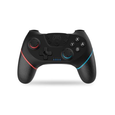 a close up of a game controller on a white background