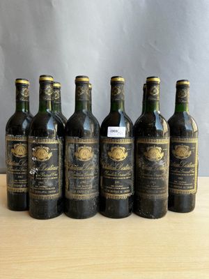 10 bouteilles Château Destieux 1985 Saint Emilion, niveaux :…
