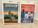 two posters of jerusalem and the holy city