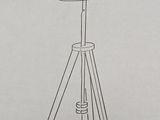 a drawing of a tripod with a lamp on it