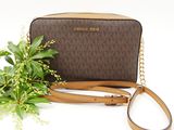 michael korsh cross body bag with chain strap and wrist strap
