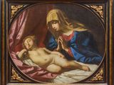 an image of a painting of a woman holding a child