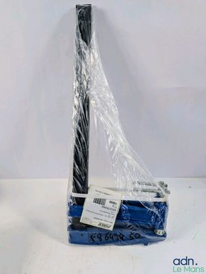 a plastic bag with a black and white umbrella on it