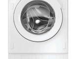 vue de face d'une machine à laver sur fond blanc