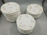 a lot of plates that are stacked on top of each other