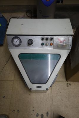 a white oven sitting on the floor in a room