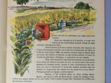 an open book with a picture of a man and a woman in a field