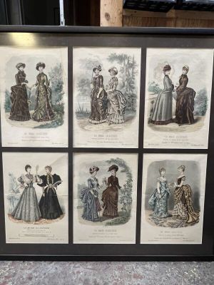 Ensemble de 5 cadres de la mode illustrée (deux simples , de… - Photo 1