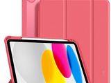 une photo d'une coque rose pour iPad 12 avec une Smart Cover