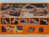 an orange box with a picture of a construction vehicle
