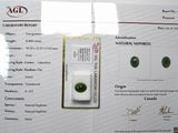 un certificat sur lequel figure l'image d'une paire de jades verts