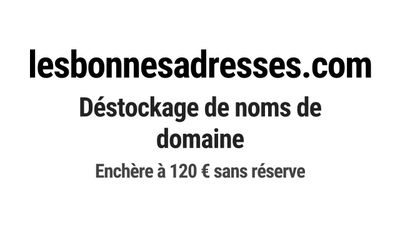 Nom de domaine lesbonnesadresses.