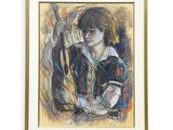 an image of a painting of a woman holding a cat