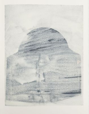 an image of a drawing of a mountain with a sky in the background