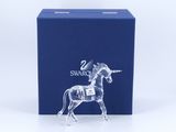 swaroo crystal horse figurine in a blue box