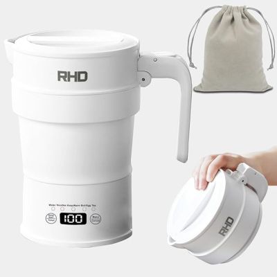 a white blender with a drawstring bag next to it