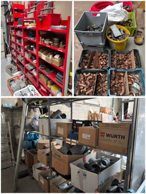 plusieurs photos montrant tout un éventail d'outils de différents types dans une pièce