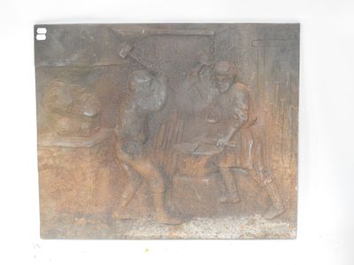 une plaque sur laquelle figurent un homme et une femme
