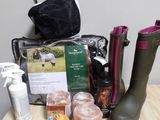 a table with a lot of items on it