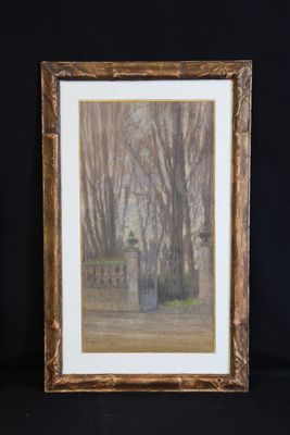 an image of a picture of a picture of a house in the woods