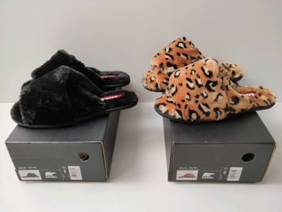 Lot de 2 paires de mules en fourrure synthétique SOREL "Mail…