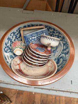 a plate with a bunch of plates on it