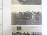 three pictures of people in a boat on the water