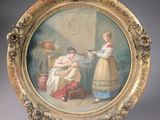 an image of a painting of a woman and a child in a room