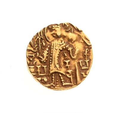 une image représentant une pièce d'or sur laquelle figure le portrait d'un homme