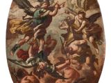 une image représentant un tableau où des anges et des démons forment un cercle