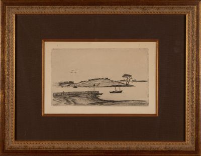 l'image d'un dessin d'un bateau dans un plan d'eau