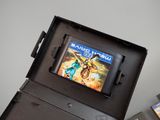 a video game sitting on top of a black case