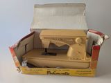 a box with a sewing machine in it on a table