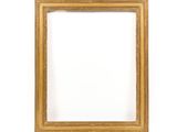 an old wooden frame with a white background