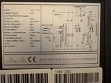 a label on the back of a machine that has a barcode on it