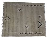 a close up of a rug with a pattern on it